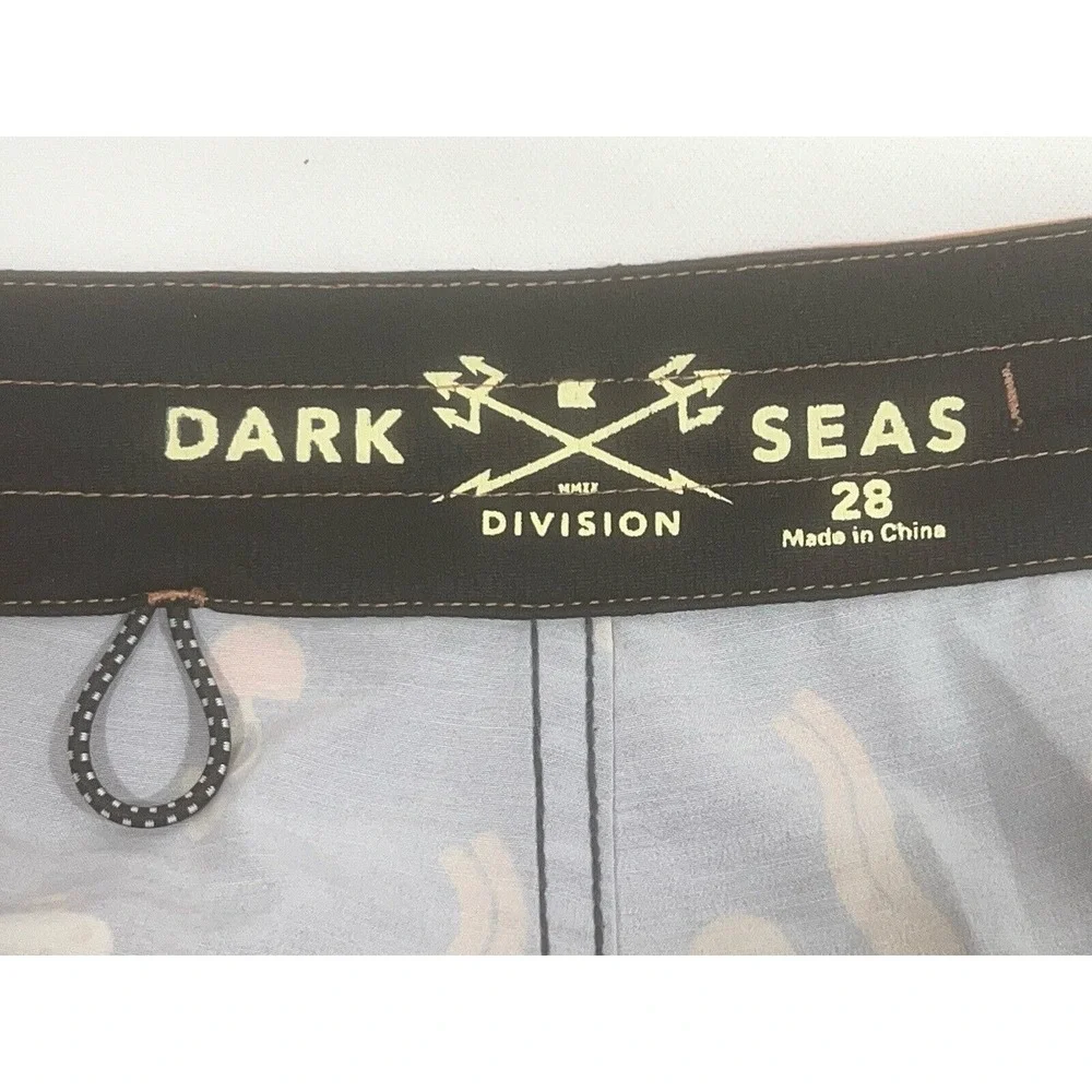 Grundens Dark Seas Boardshorts Mens 28 Jellyfish Coastal Surf Streetwear